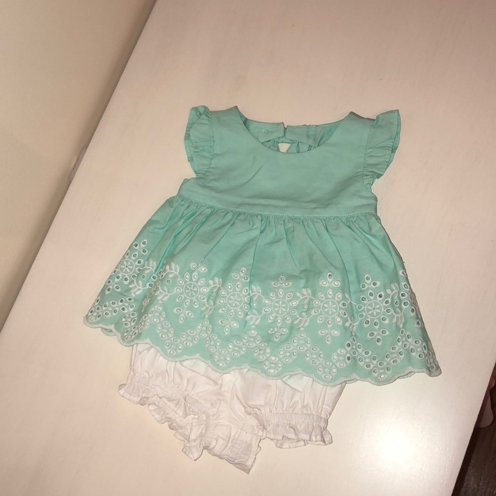 Mint Green Dress with Bloomers